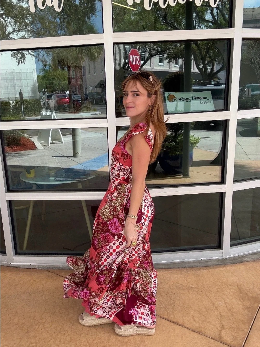Free People Sasha Maxi Dress in Strawberry Combo